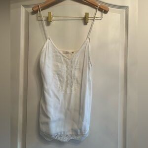 Millau white silk top size small